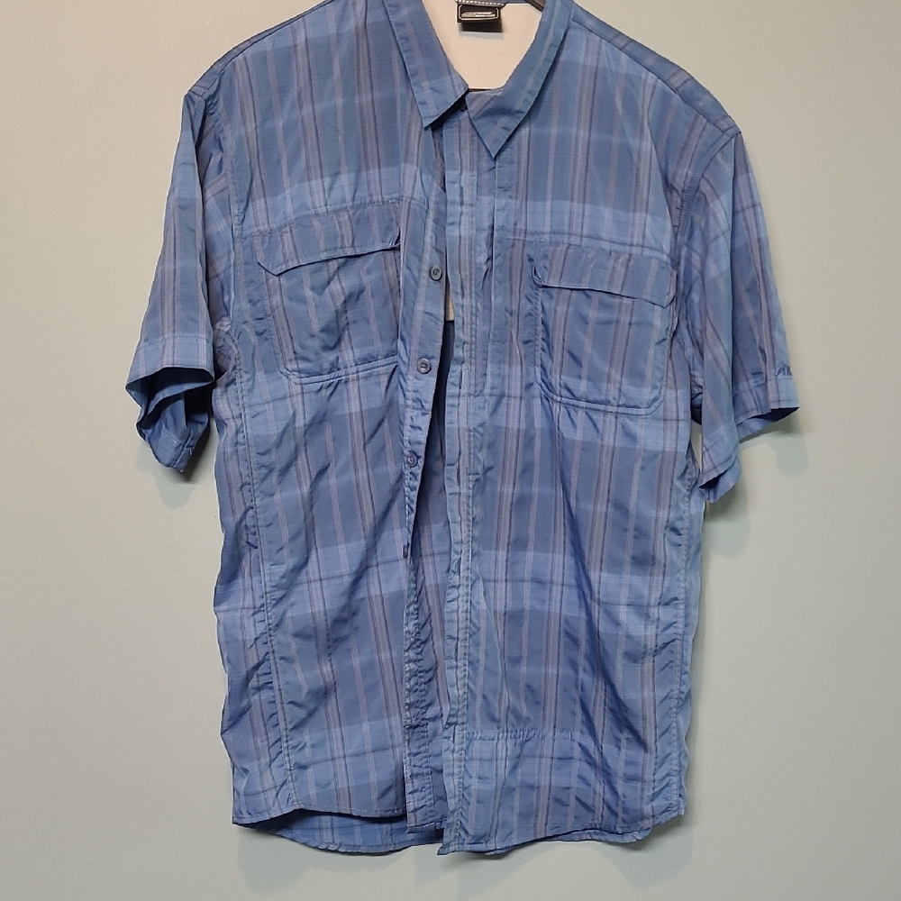 Avia Men's Casual Blue Checkered Shirt